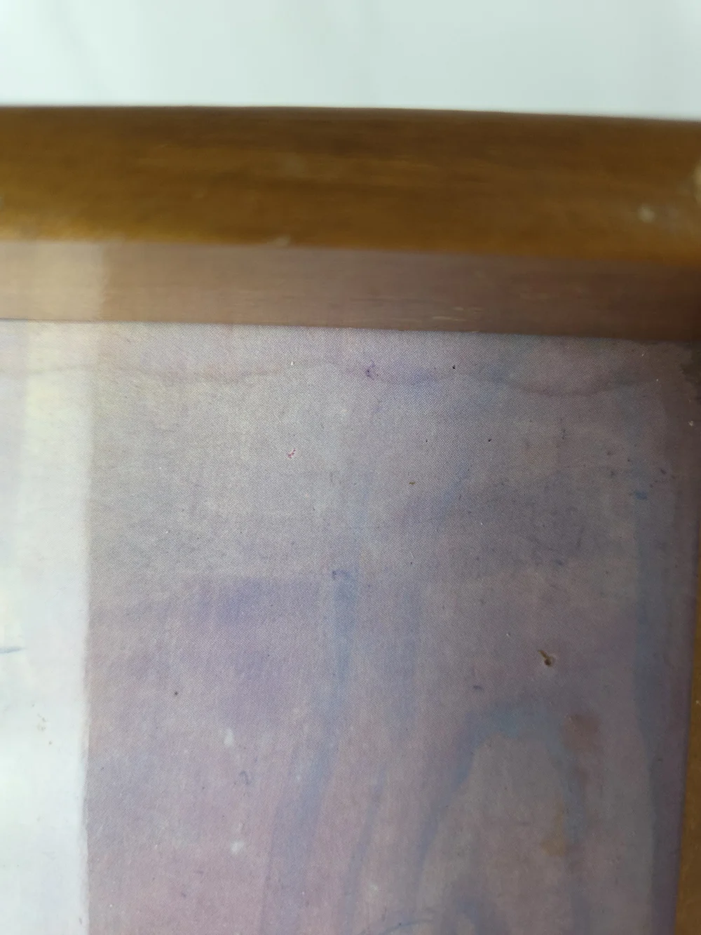 Wooden Serving Tray with Duck Illustration - Purple